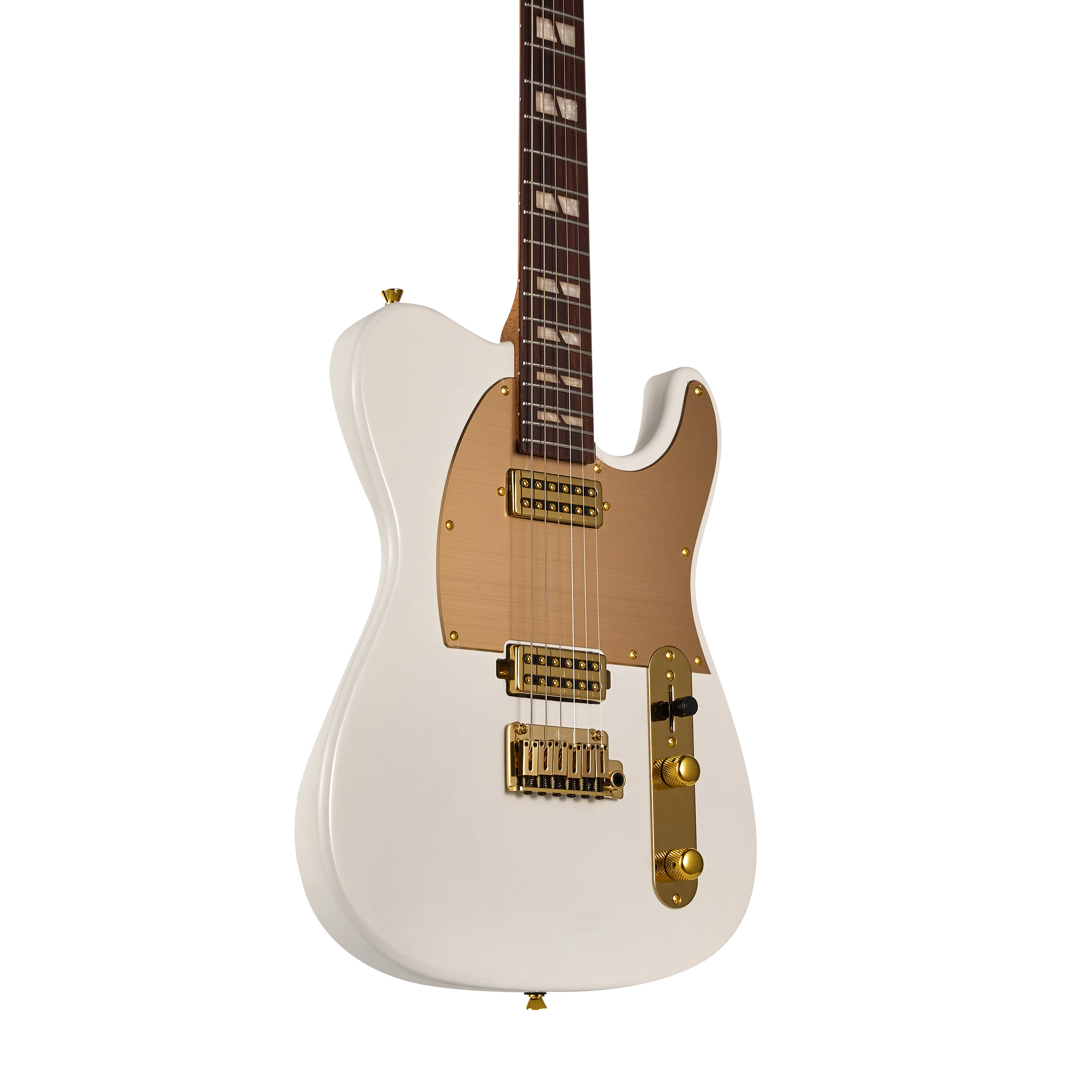 KT-Standard Gold HH Rosewood Pearl White E-Gitarre